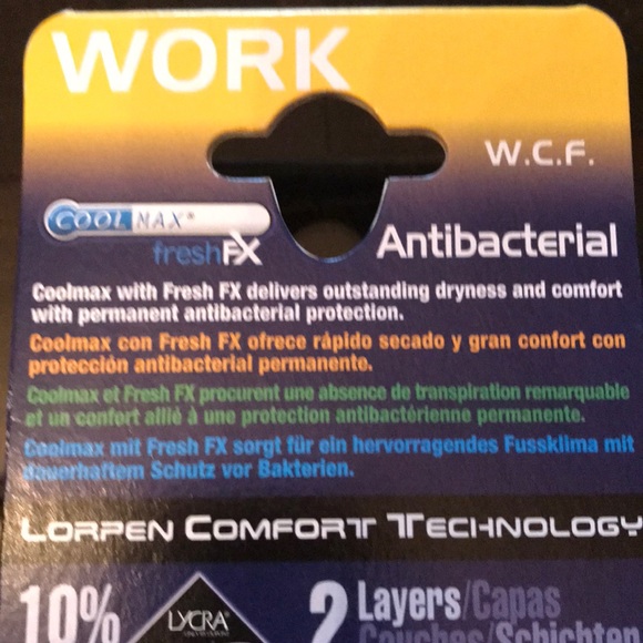 New! 2 pairs Lorpen Coolmax work socks small - Picture 4 of 7